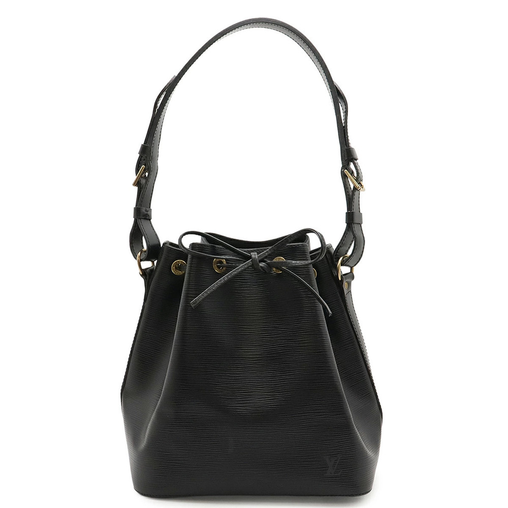 LOUIS VUITTON Epi Shoulder Bag Hobo Drawstring Noir Black
